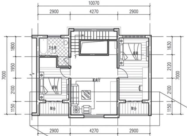 新农村自建房10米7米 带天窗 两种平面图方案哪个好